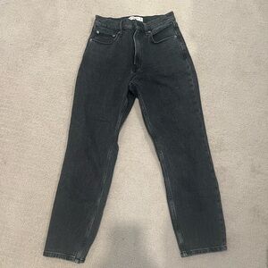 Abercrombie High Rise Mom Jeans - Black, Size 25